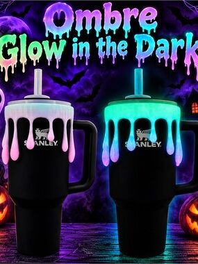 Stanley Glow Ombre Drip Cup Lids — Pink & Teal